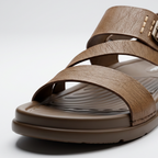 Men's Open Toe Sandals Olive Brown