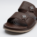 Textured Double-Strap Sandals brown