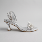 Embellished Heels silver