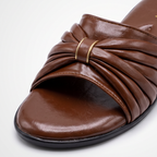 Pleated Slide brown