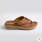 Tan Comfort Thong Sandals musterd