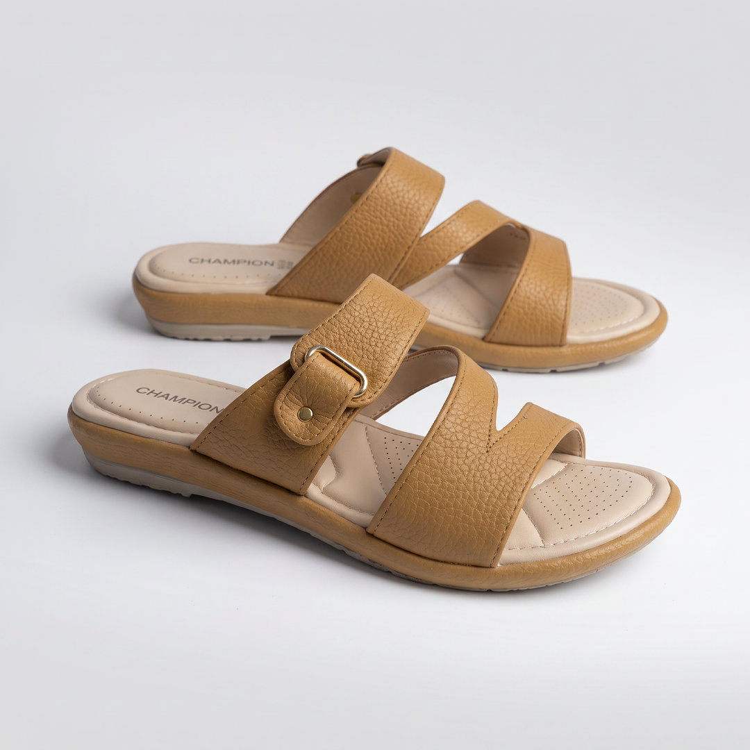 Comfort Slide Sandals mustard