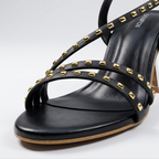 Studded Strappy Heel black