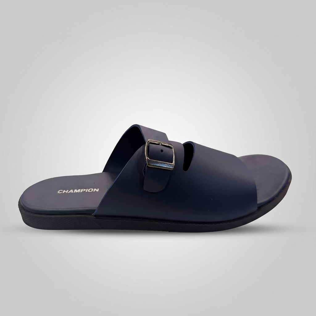 Buckle Slide Sandals blue