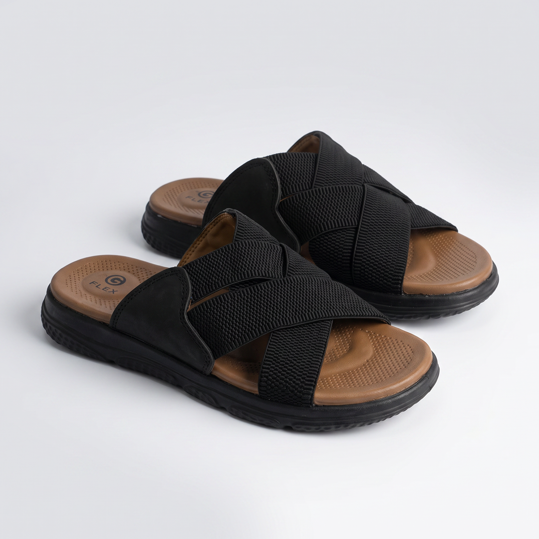 Comfort Cross Strap Sandals black