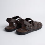Men's Buckle Sandals Dark Brown