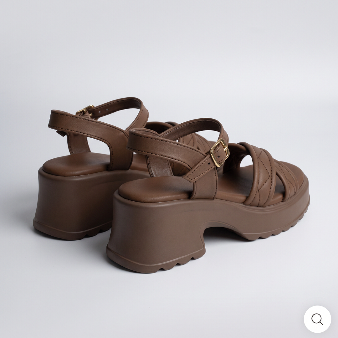 Chunky Platform Sandals brown