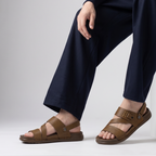 Men's Open Toe Sandals Olive Brown