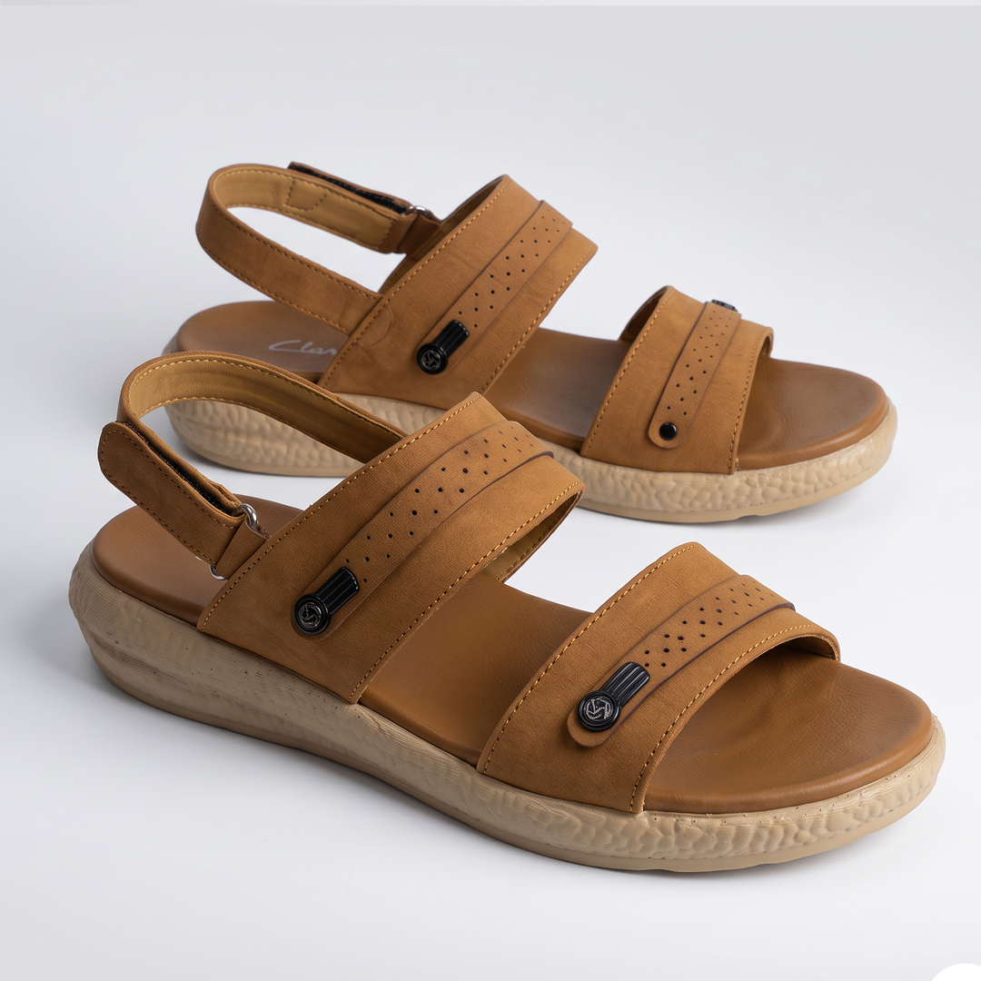 Men's Two Strap Sandals mustard
