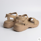 Sporty Platform Sandals biege
