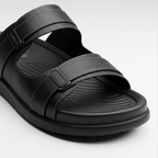 Dual Strap Chunky Slides black