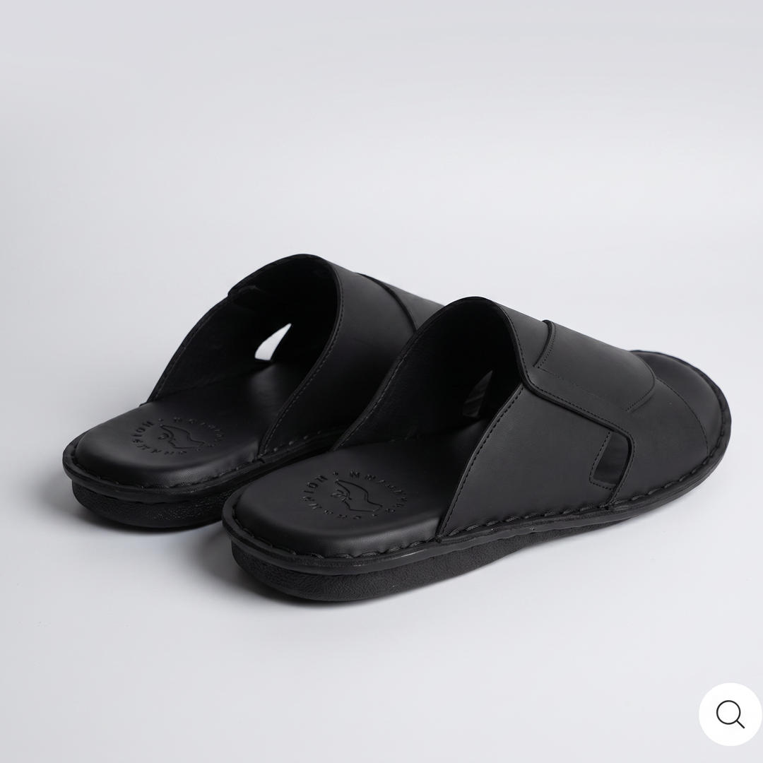 Cross Over Slide Sandals black
