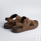 Men's Open Toe Sandals Olive Brown