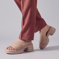 Chunky Block Heel Sandals pink