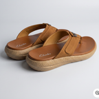 Tan Comfort Thong Sandals musterd