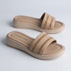Studded Strap Slides gold