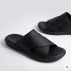 Cross Over Slide Sandals black