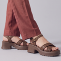 Chunky Platform Sandals brown