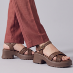 Chunky Platform Sandals brown