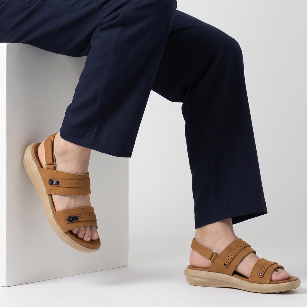 Men's Two Strap Sandals mustard