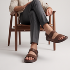 Classic Strap Sandals Men's Brown Leather