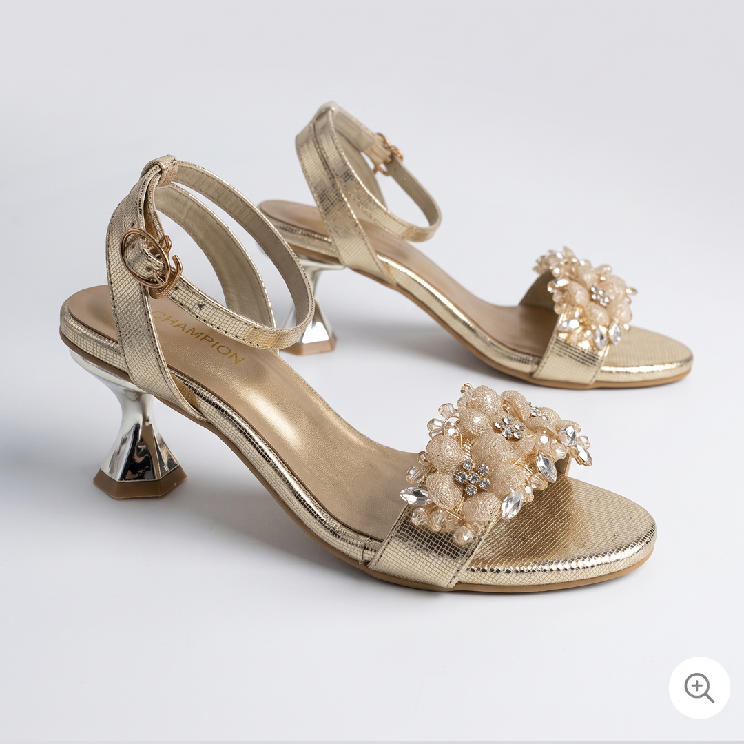 Embellished Heels gold