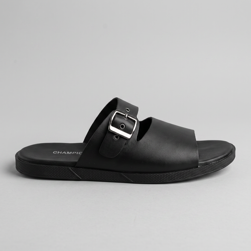 Buckle Slide Sandals black