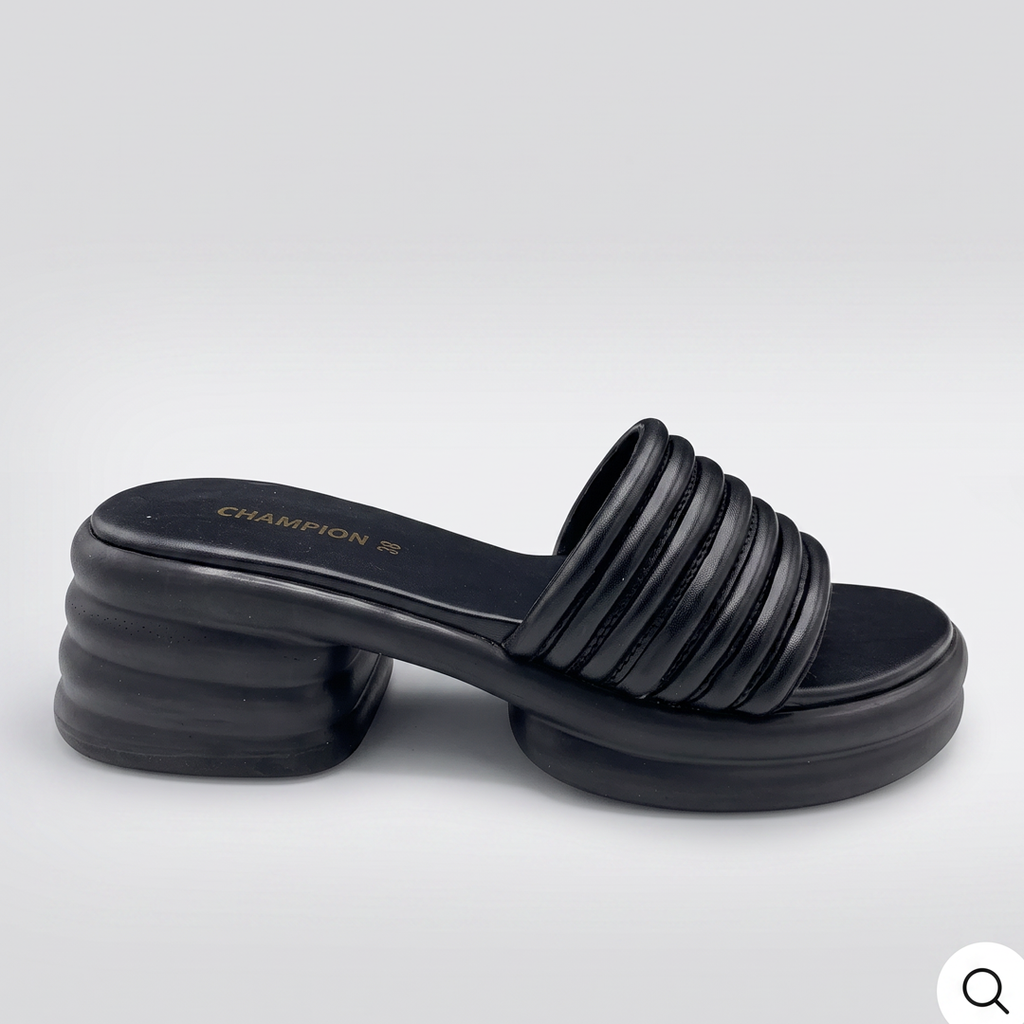 Chunky Block Heel Sandals black