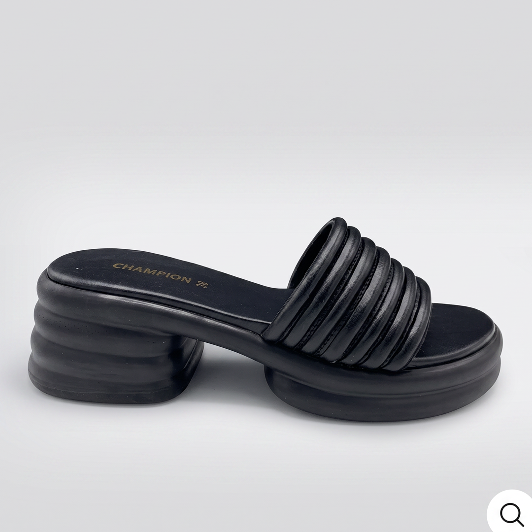 Chunky Block Heel Sandals black