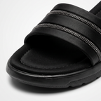 Studded Strap Slides black