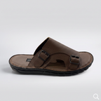 Dual Buckle Slides Brown