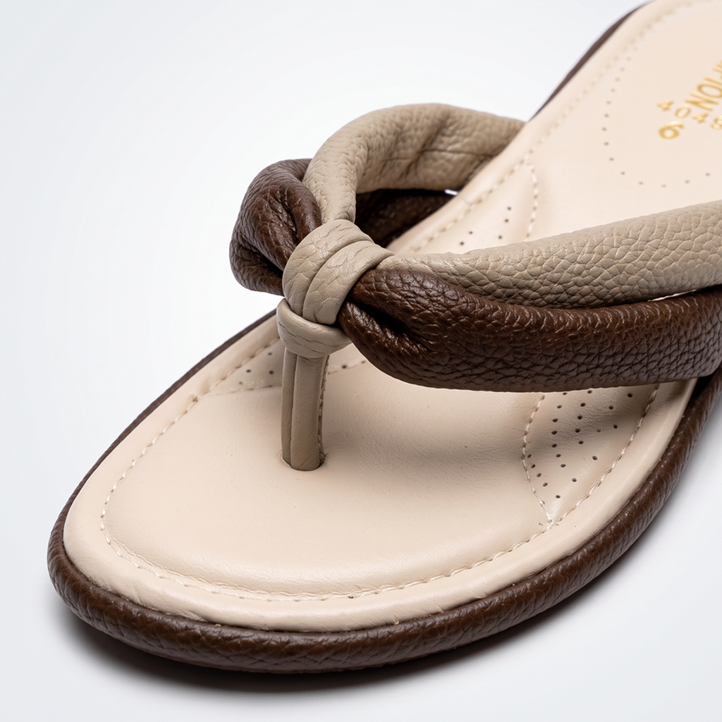 Knotted Flip Flops brown