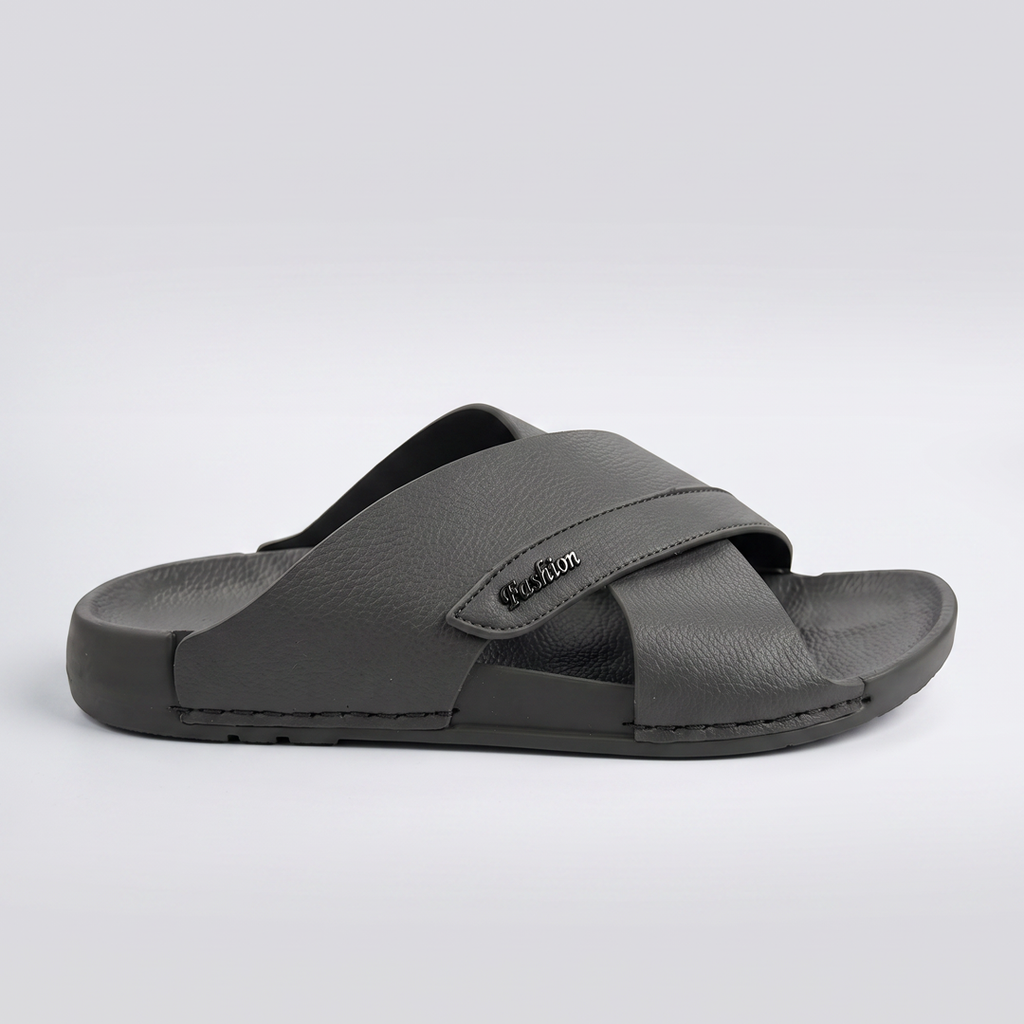Crossover Slide Sandals grey