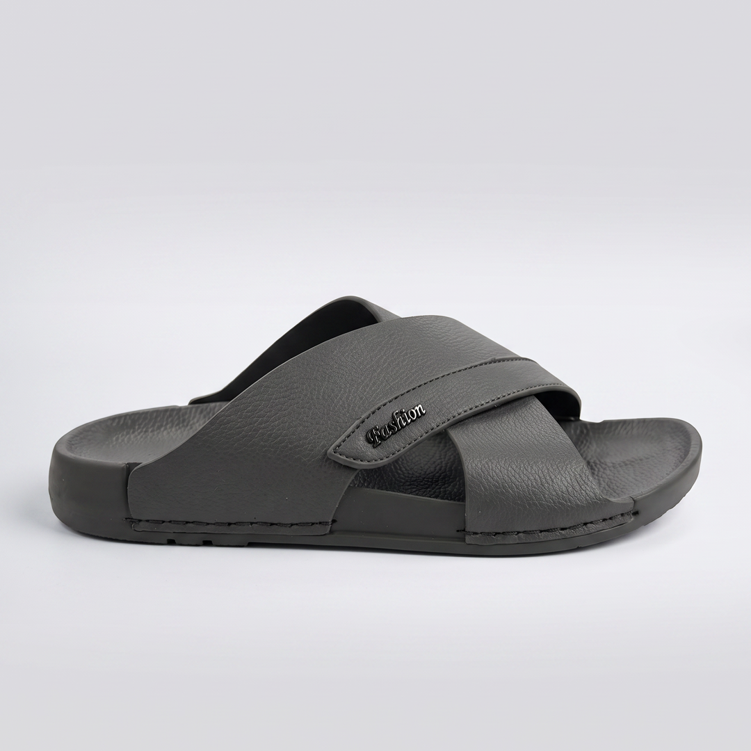 Crossover Slide Sandals grey