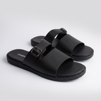 Buckle Slide Sandals black