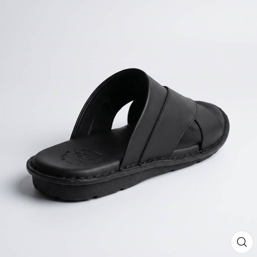Cross Over Slide Sandals black