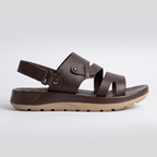 Men's Multi Strap Sandals Dark Brown