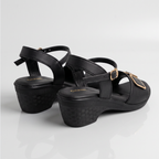 Wedge Sandals Buckle black