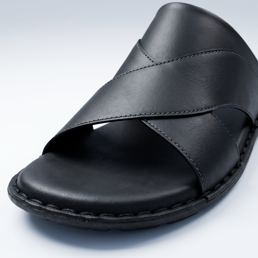 Cross Over Slide Sandals black