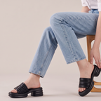 Chunky Block Heel Sandals black