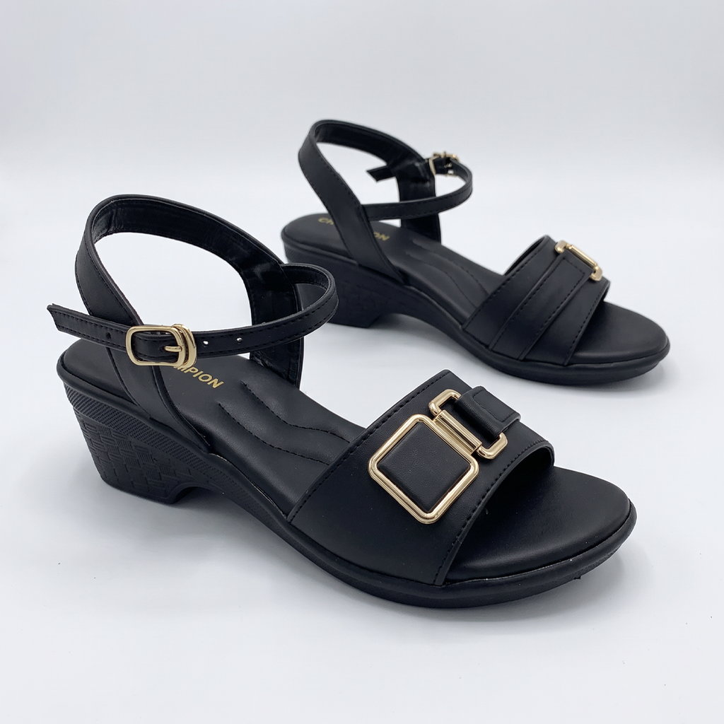 Wedge Sandals Buckle black