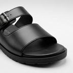 Buckle Slide Sandals black