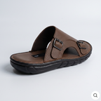 Dual Buckle Slides Brown