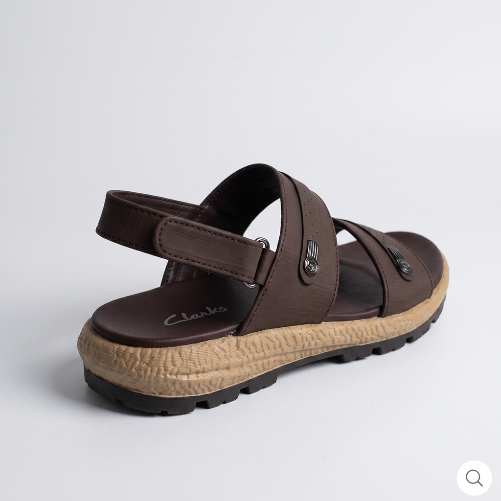 Men's Two Strap Sandals Dark Brown