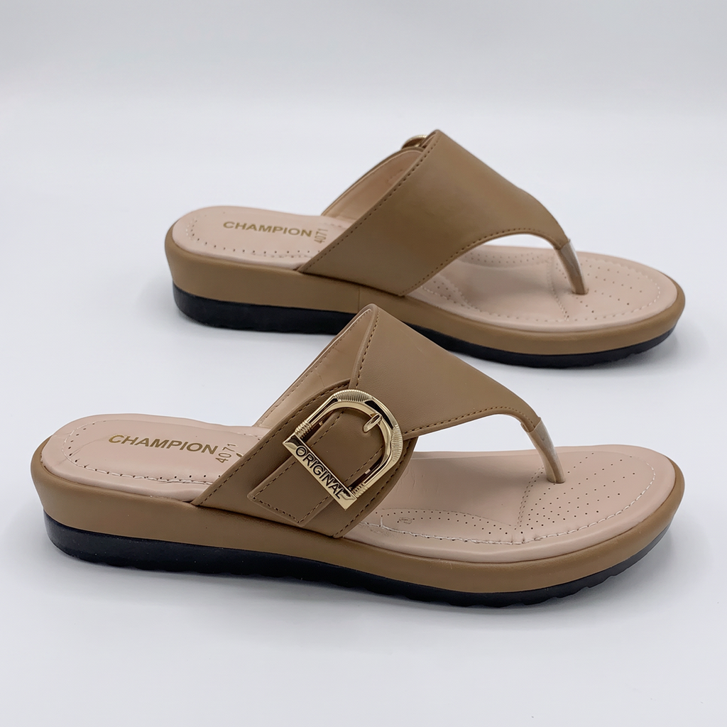 Wedge Thong Sandals khaki
