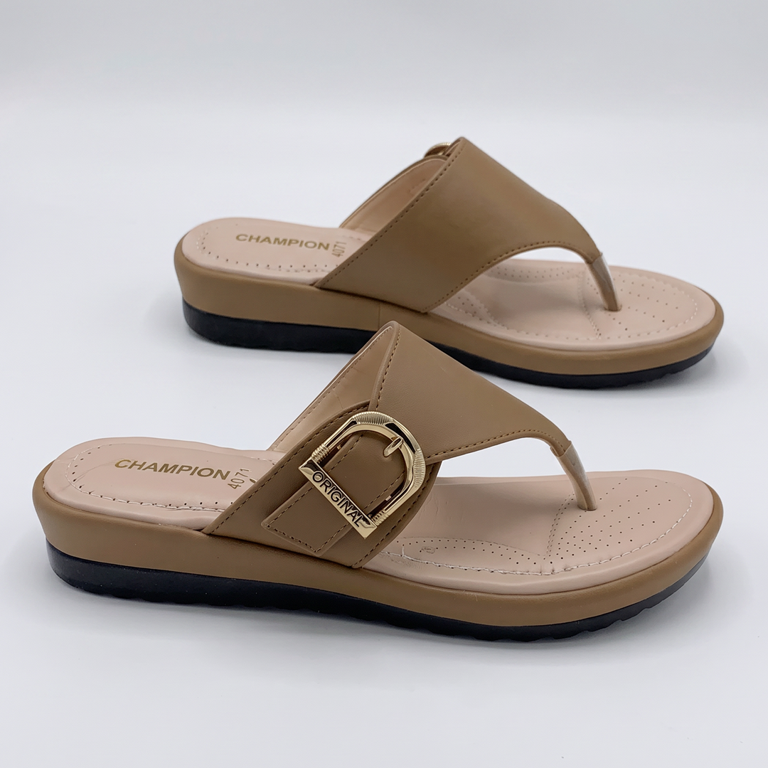 Wedge Thong Sandals khaki