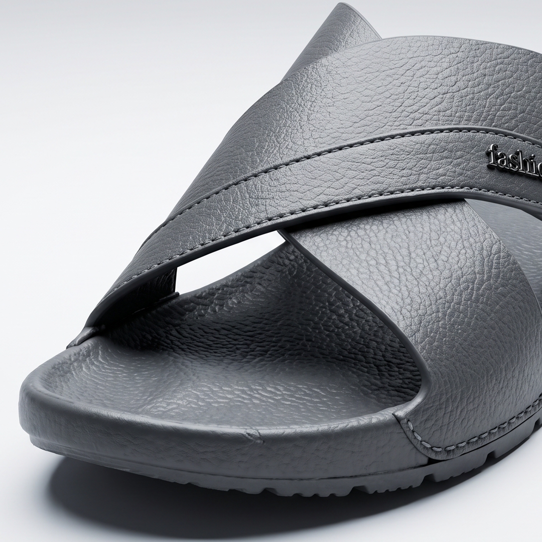 Crossover Slide Sandals grey