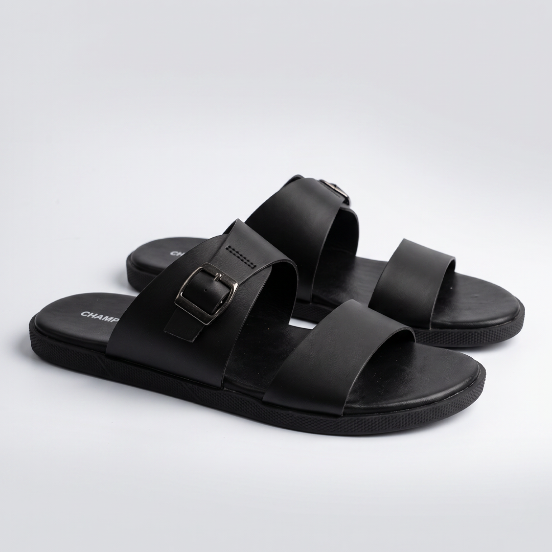 Tan Leather Double Buckle black