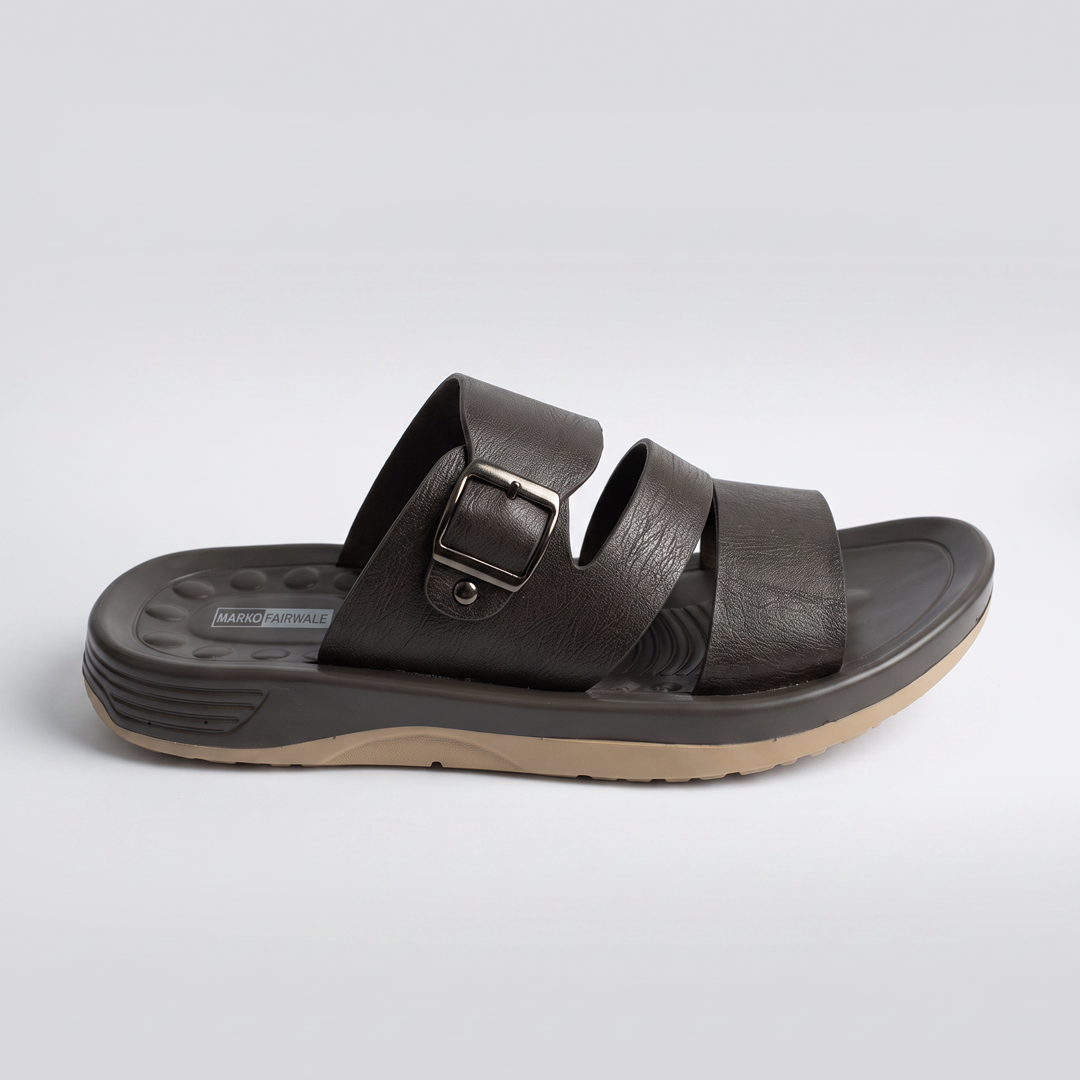 Triple Strap Buckle Slides black