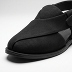 Peshawari Suede Sandals Black